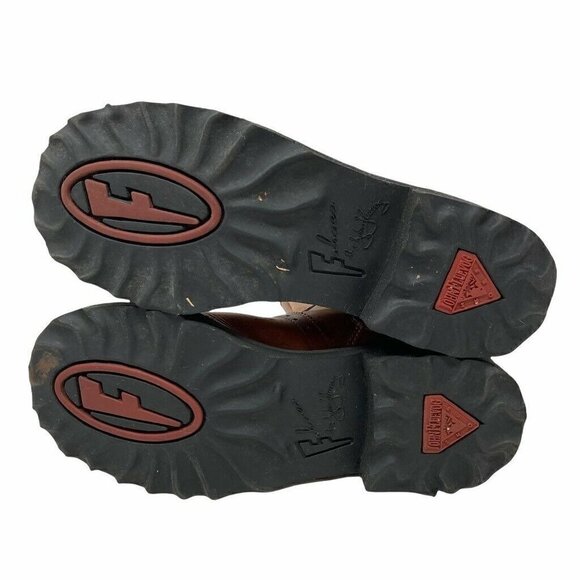 John Fluevog Womens Moto Boots Brown Cuban Heels Round Toe Mid Calf Side Zip 5 - Picture 6 of 9